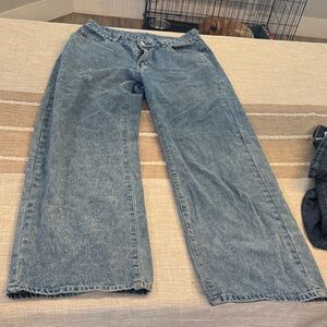 SHEIN Light Blue Wide Leg High-Rise Jeans